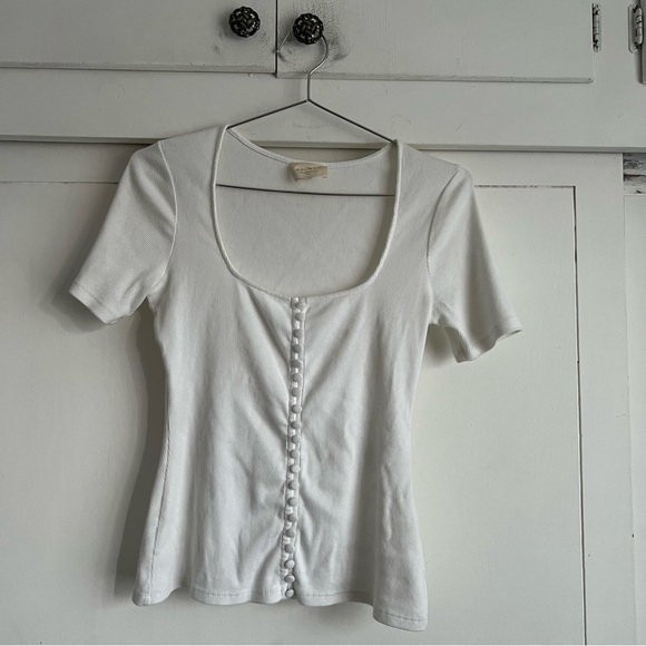 Sezane Tops - Sézane Grant Button Down T-Shirt Cotton - S